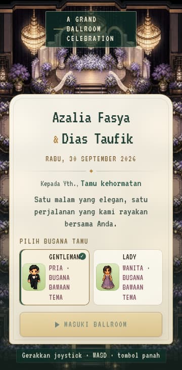 Preview tema interaktif Grand Ballroom Quest