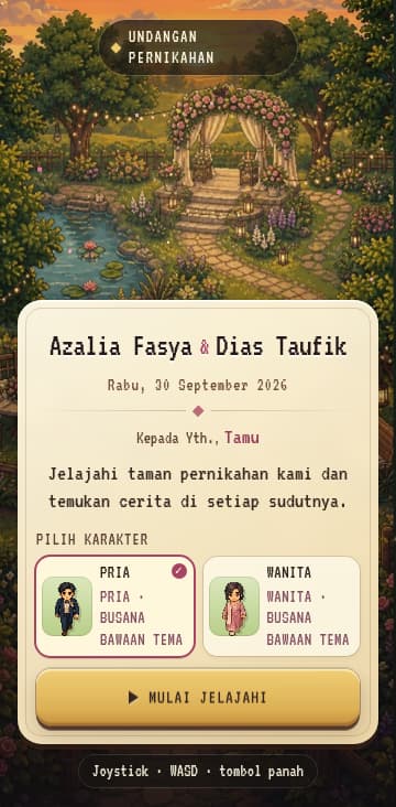 Preview tema interaktif Pixel Quest