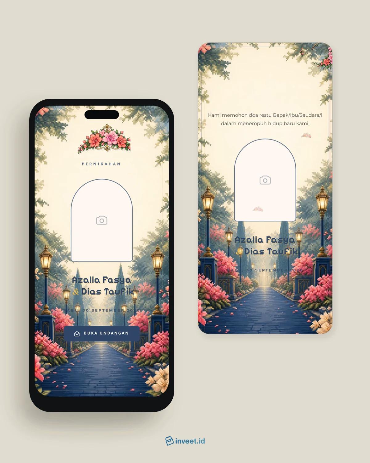 Preview tema undangan Azalea Avenue