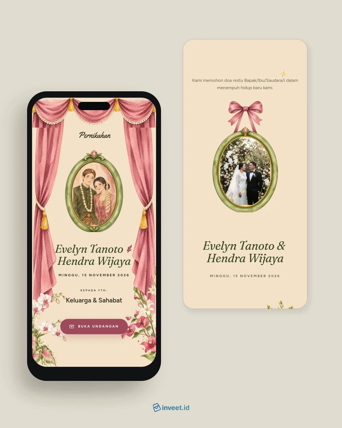 Preview tema undangan Cermin Jelita