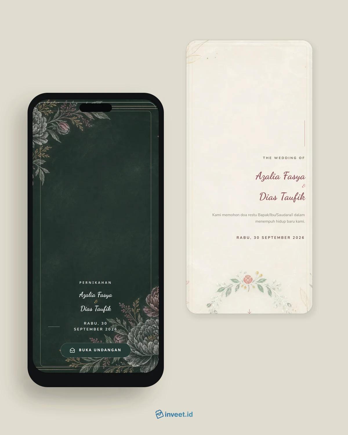 Preview tema undangan Chalk & Vow