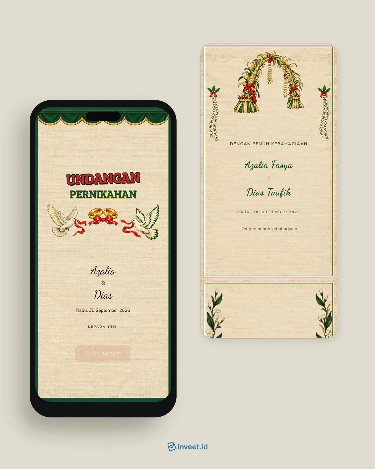 Preview tema undangan Janji Selaras
