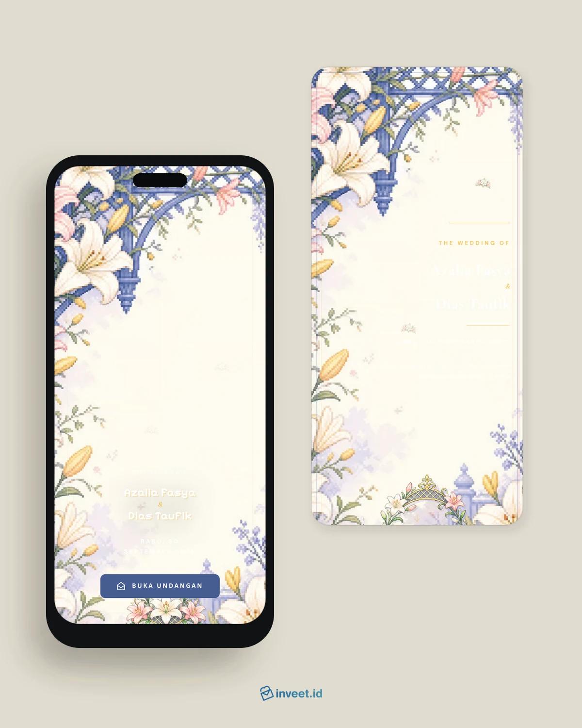 Preview tema undangan Lily Lattice