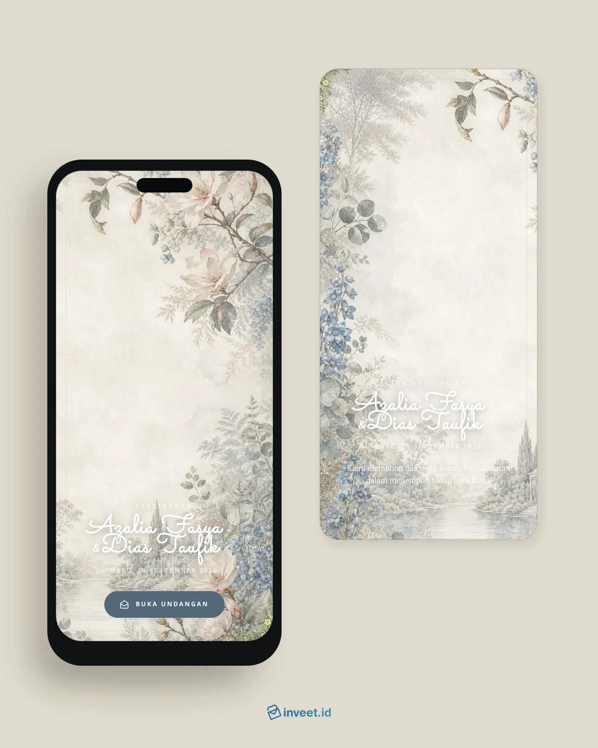 Preview tema undangan Magnolia Mist