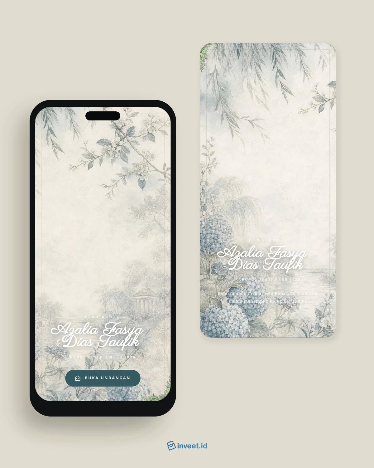 Preview tema undangan Myrtle Porcelain
