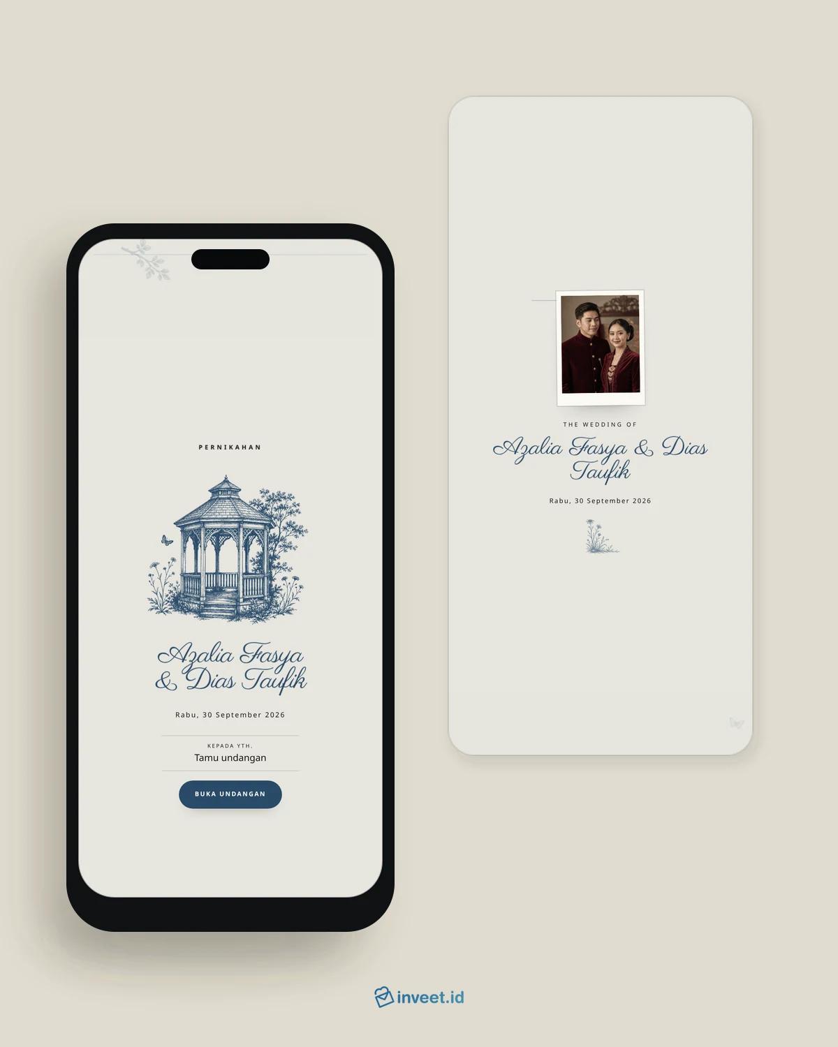 Preview tema undangan Porcelain Chronicle