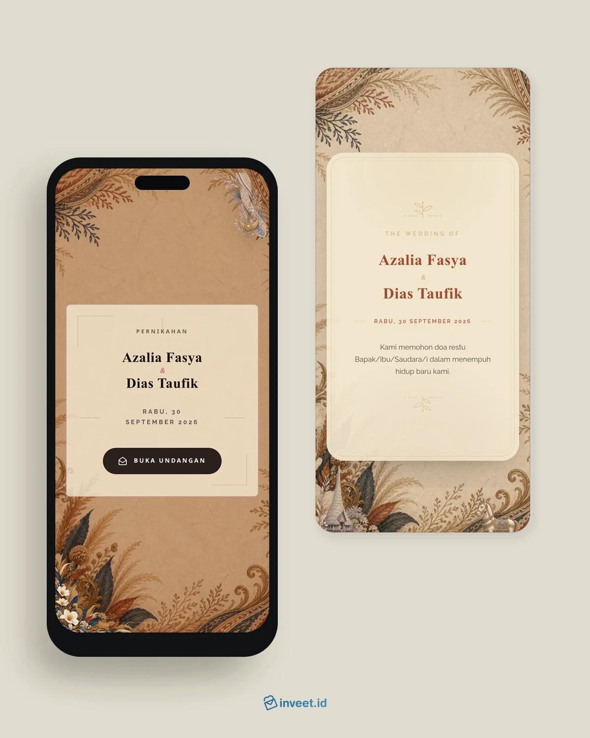 Preview tema undangan Savana Kambera