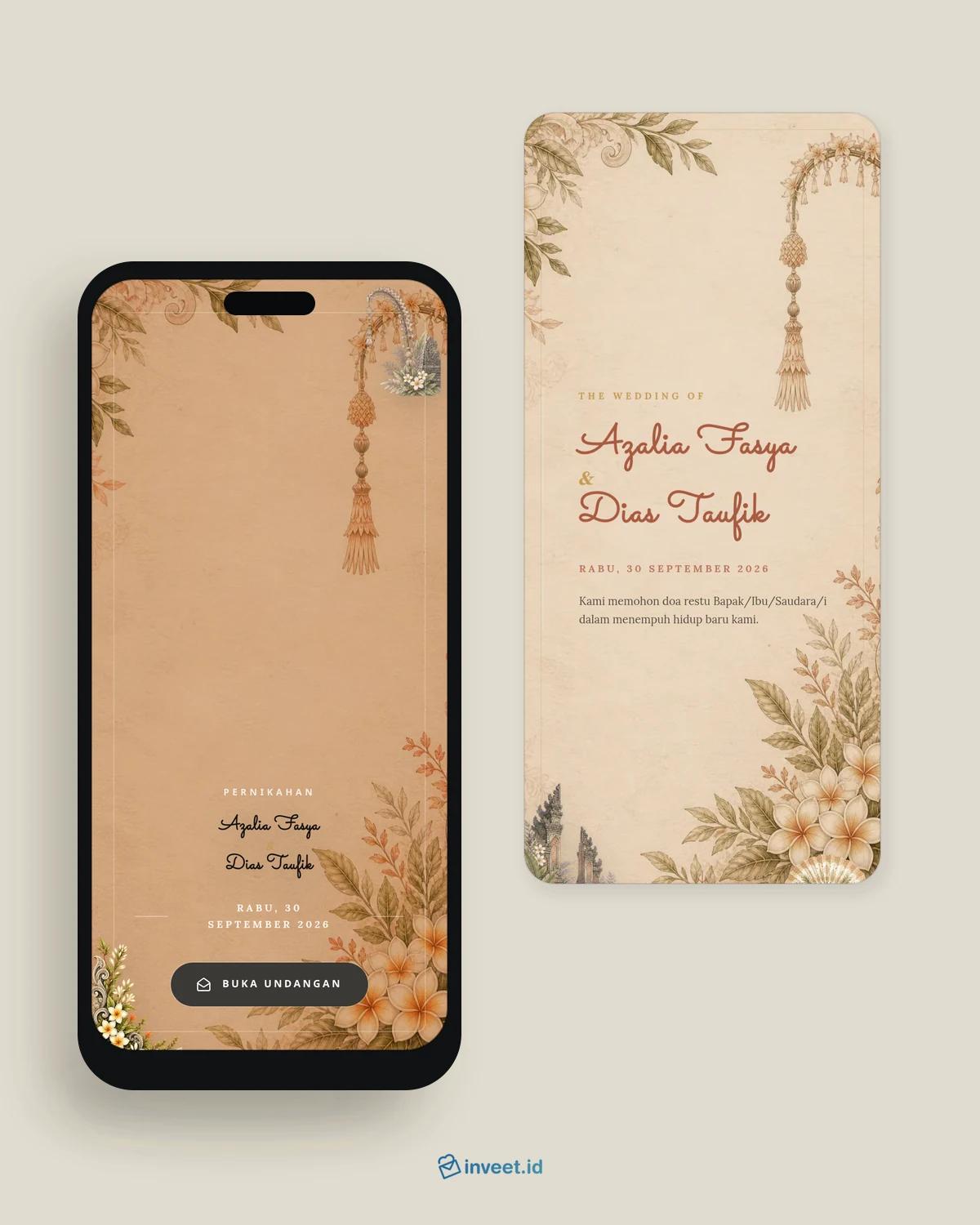 Preview tema undangan Teduh Payangan