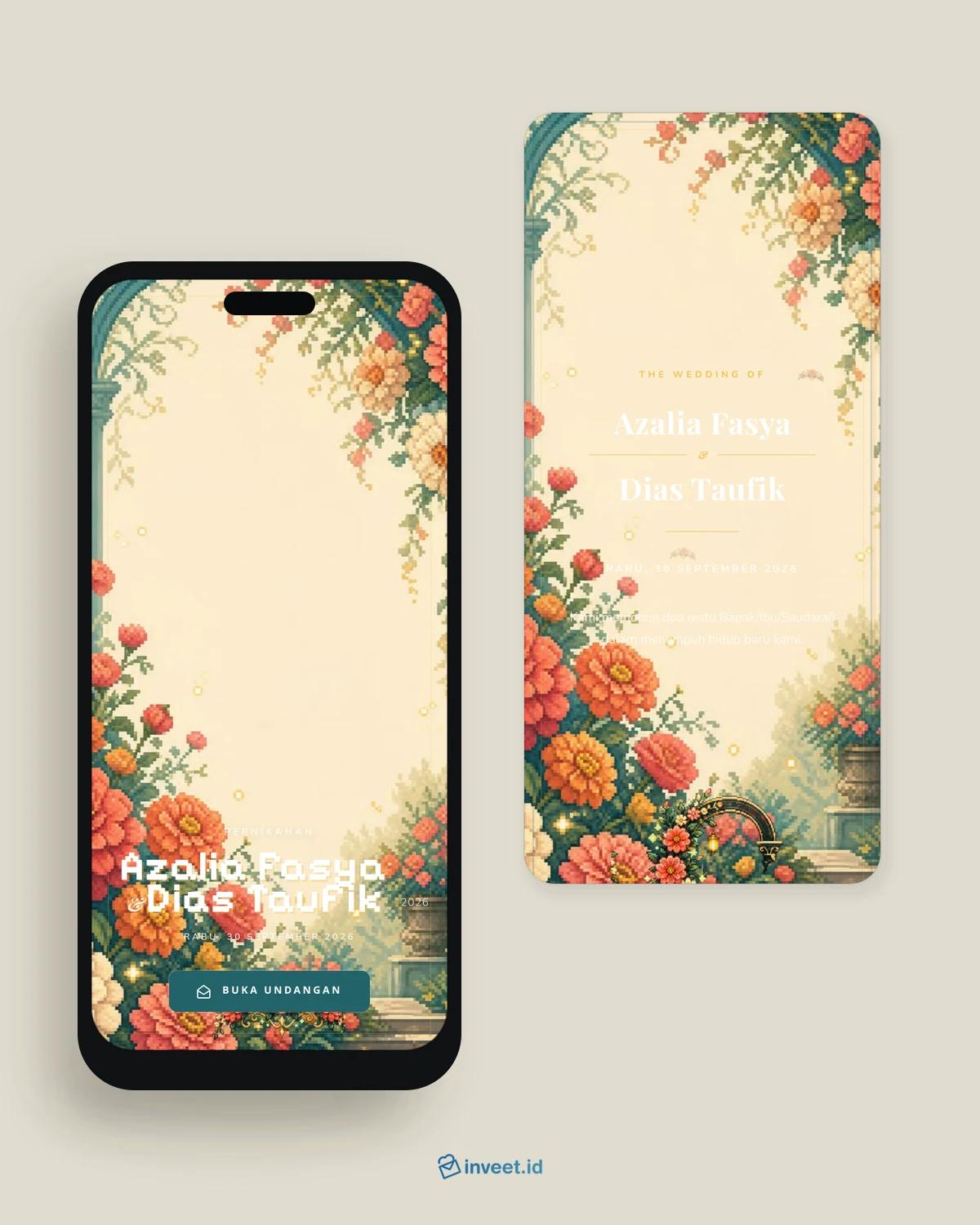 Preview tema undangan Zinnia Sonata